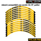 Kit Adesivi Cerchi Moto "RACING TEAM" - Stickers ruote 15-19 pollici - PVC Air Free Professionale D0163