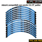 Kit Adesivi Cerchi Moto "RACING TEAM" - Stickers ruote 15-19 pollici - PVC Air Free Professionale D0163