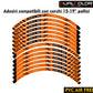Kit Adesivi Cerchi Moto "RACING TEAM" - Stickers ruote 15-19 pollici - PVC Air Free Professionale D0163