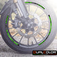 Kit Adesivi Cerchi Moto "RACING TEAM" - Stickers ruote 15-19 pollici - PVC Air Free Professionale D0163