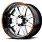 Kit Adesivi Cerchi Moto "RACING TEAM" - Stickers ruote 15-19 pollici - PVC Air Free Professionale D0163