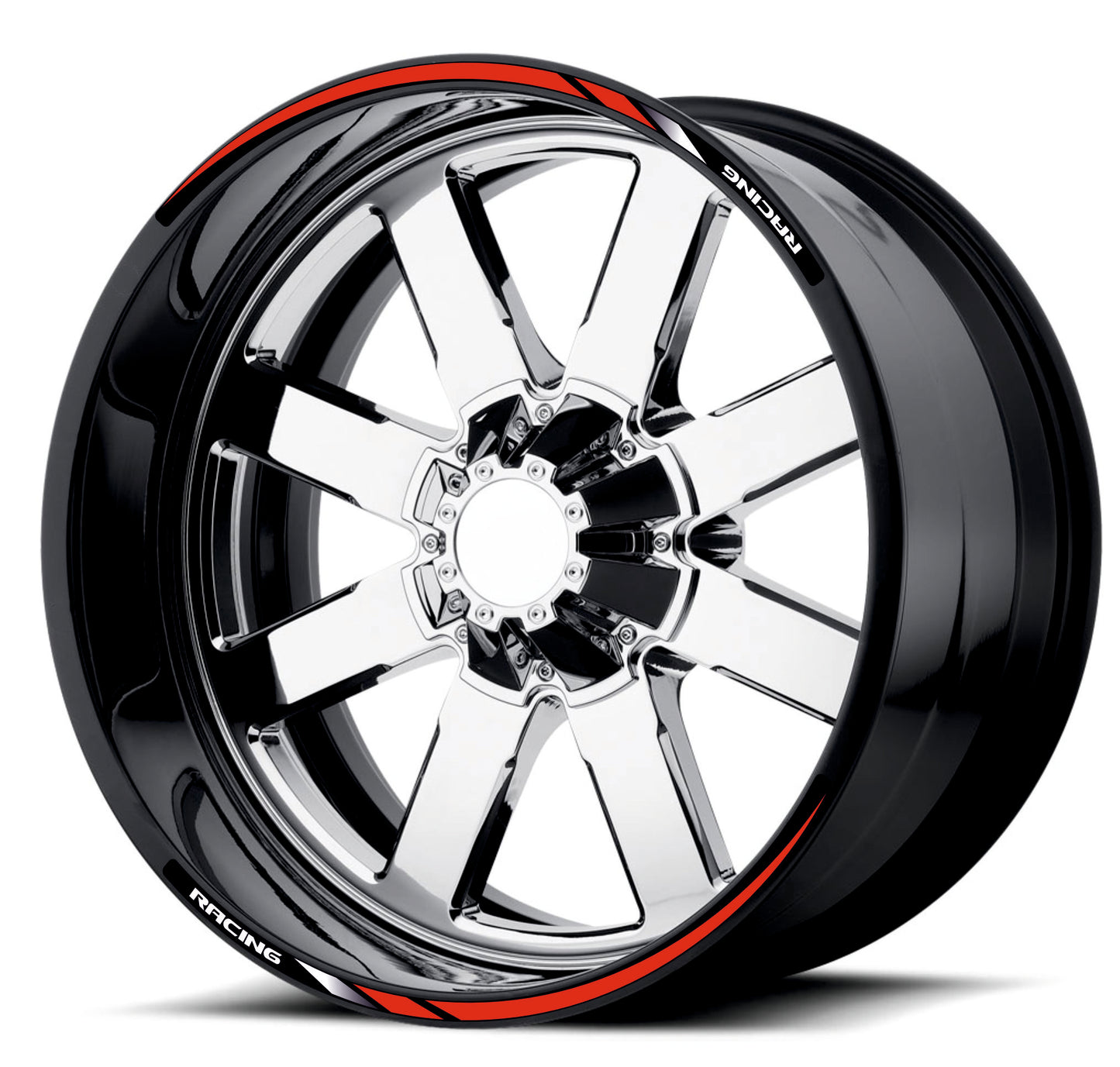 Adesivi Cerchi Moto 15 16 17 18 19 Pollici - Strisce Racing Professionali D0165