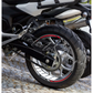 Adesivi per Cerchi Moto 17 Pollici, Kit Completo 2 Ruote, PVC Air Free, Racing, Stickers interno cerchio + Strisce, Applicazione Facile D0166
