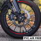 Adesivi per Cerchi Moto 17 Pollici, Kit Completo 2 Ruote, PVC Air Free, Racing, Stickers interno cerchio + Strisce, Applicazione Facile D0166