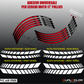 Adesivi per Cerchi Moto 17 Pollici, Kit Completo 2 Ruote, PVC Air Free, Racing, Stickers interno cerchio + Strisce, Applicazione Facile D0166