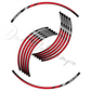 Adesivi per Cerchi Moto 17 Pollici, Kit Completo 2 Ruote, PVC Air Free, Racing, Stickers interno cerchio + Strisce, Applicazione Facile D0166