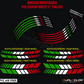 Kit Adesivi Professionali per Cerchi Moto 17" – Design Tricolore Racing – PVC Air Free D0167