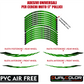 Kit Adesivi Cerchi Moto 17" Verde Kawasaki - Interno e Bordi 9mm - D0168