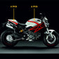 DualColor Prints Stickers compatible with Ducati monster 796 696 1100 motorcycle fairing tank tail nail motorcycle COD.M0133