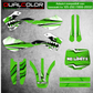 Adesivi Compatibili con Kawasaki KX 125-250, Set Completo Decalcomanie Grafiche per Moto Cross, Verde (1999-2002) Wrapping moto M0347