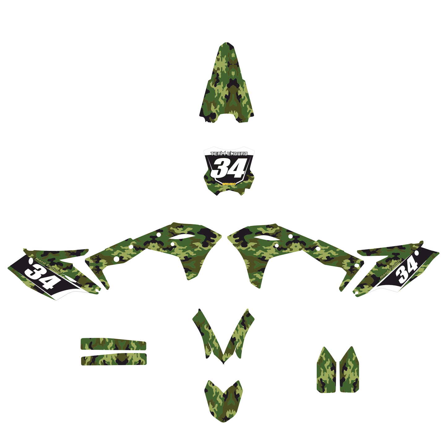 Adesivi Compatibili con Kawasaki KXF 250 KX250F 2017 2018 2019 2020 Grafiche per wrapping moto Graphics Kit M0349