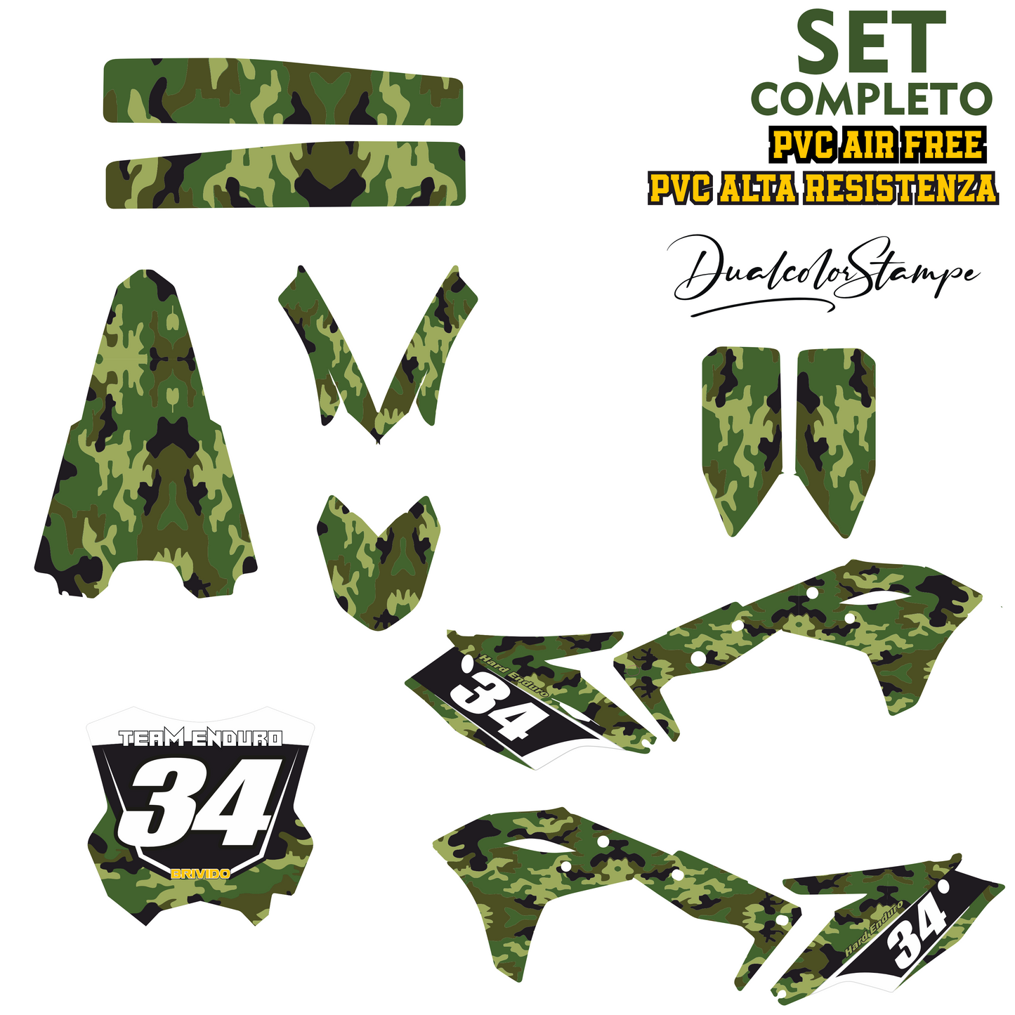 Adesivi Compatibili con Kawasaki KXF 250 KX250F 2017 2018 2019 2020 Grafiche per wrapping moto Graphics Kit M0349