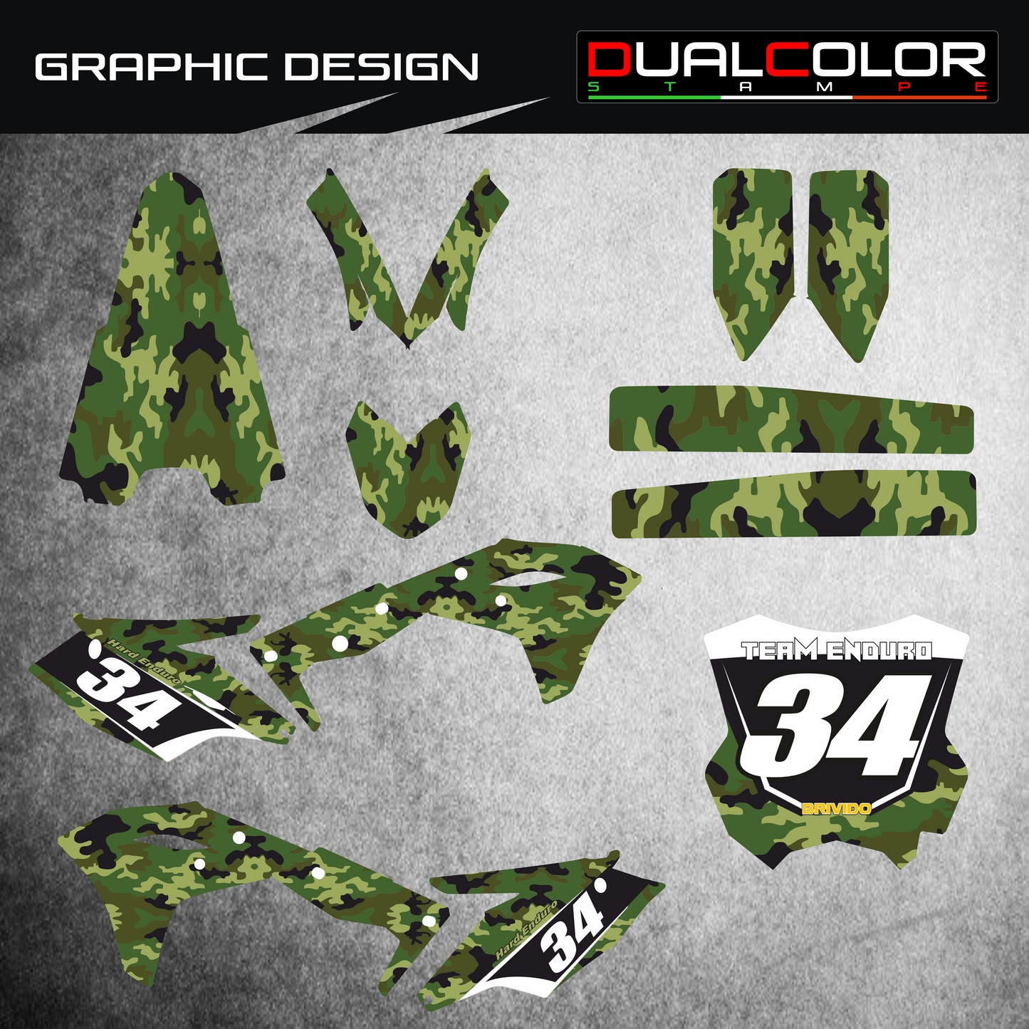 Adesivi Compatibili con Kawasaki KXF 250 KX250F 2017 2018 2019 2020 Grafiche per wrapping moto Graphics Kit M0349