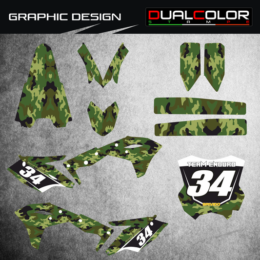 Adesivi Compatibili con Kawasaki KXF 250 KX250F 2017 2018 2019 2020 Grafiche per wrapping moto Graphics Kit M0349