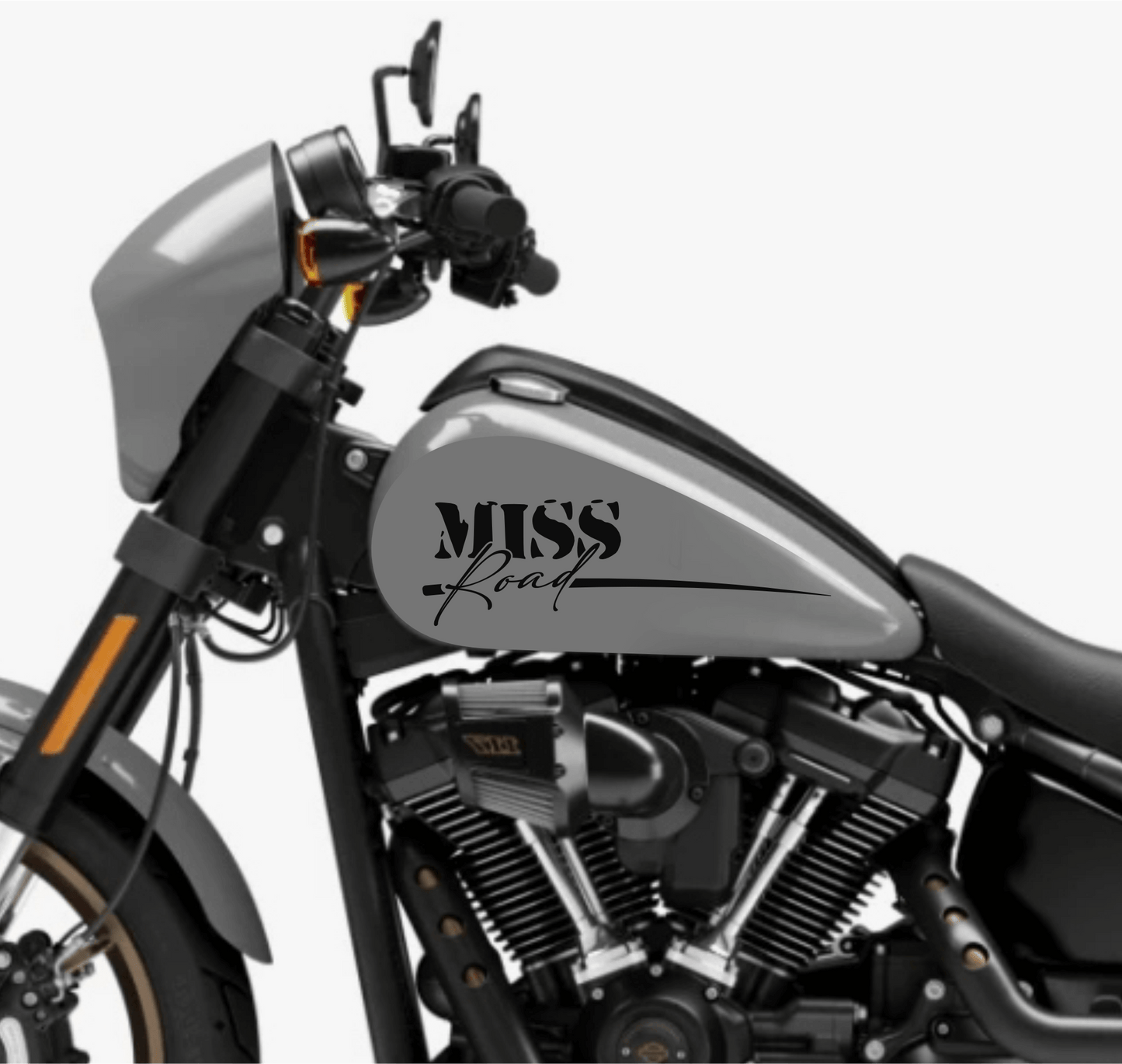 DualColorSticker Prints Compatible with Harley-Davidson tank DX-SX accessories stickers Moto Motorbike tribal COD.M0264