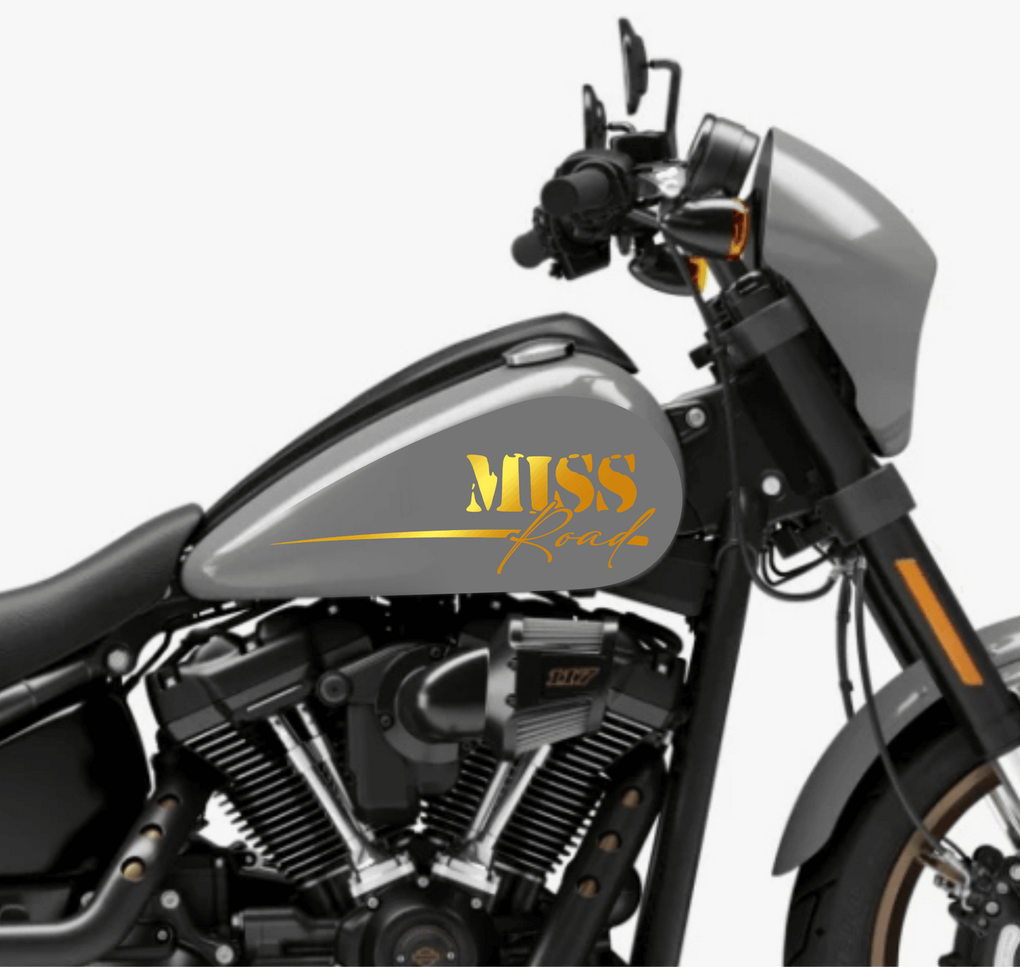 DualColorSticker Prints Compatible with Harley-Davidson tank DX-SX accessories stickers Moto Motorbike tribal COD.M0264