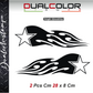 DualColorSticker Prints Compatible with Harley-Davidson tank DX-SX accessories stickers Moto Motorbike tribal COD.M0264