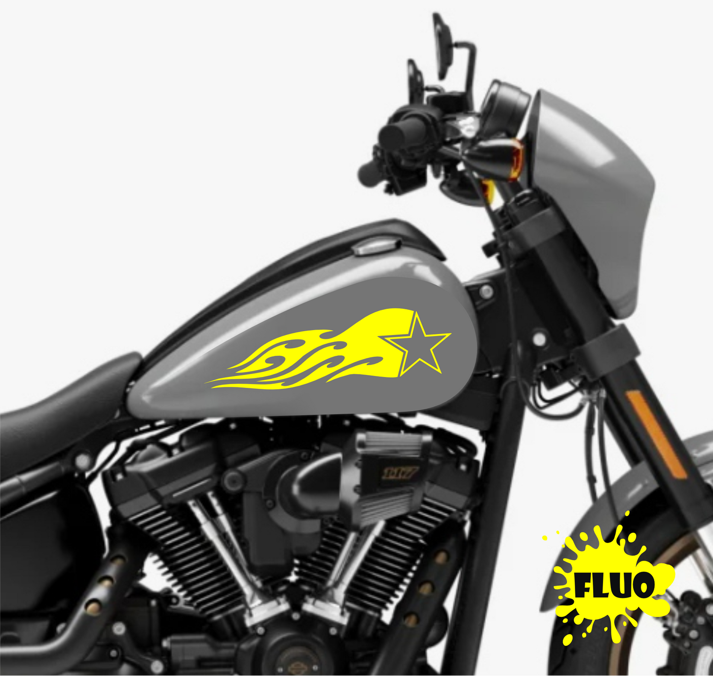 Dual Color Sticker Drucke kompatibel mit Harley-Davidson Tank DX-SX Zubehör Aufkleber Moto Motorrad Tribal COD.M0264