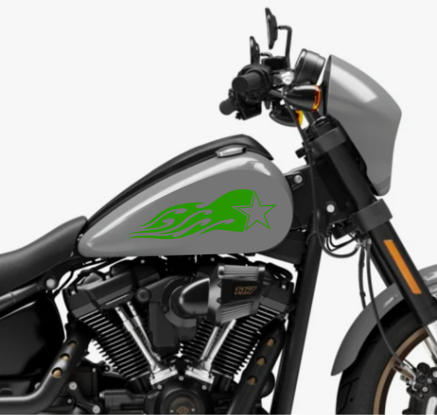 Dual Color Sticker Drucke kompatibel mit Harley-Davidson Tank DX-SX Zubehör Aufkleber Moto Motorrad Tribal COD.M0264