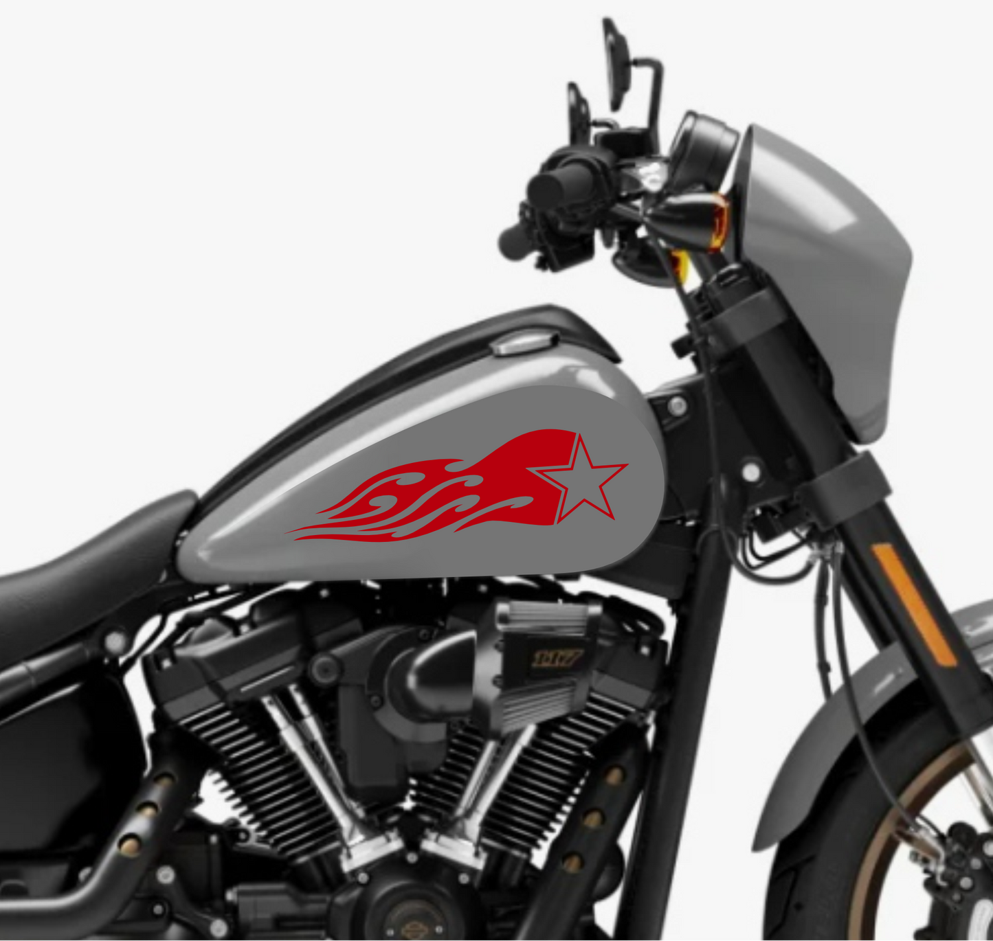 Dual Color Sticker Drucke kompatibel mit Harley-Davidson Tank DX-SX Zubehör Aufkleber Moto Motorrad Tribal COD.M0264