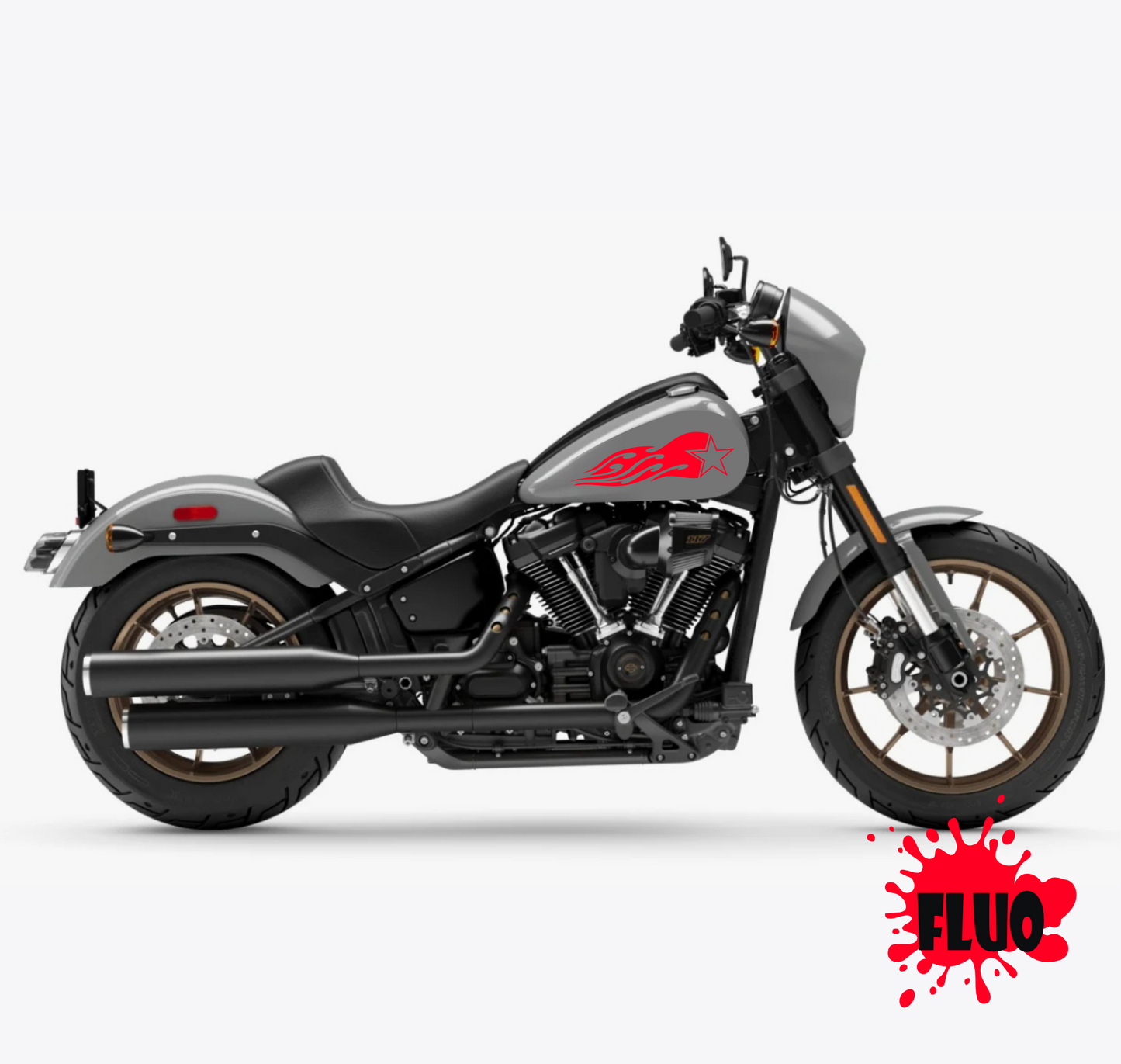 DualColorSticker Impressions Compatible avec Harley-Davidson réservoir DX-SX accessoires autocollants Moto Moto tribal COD.M0264