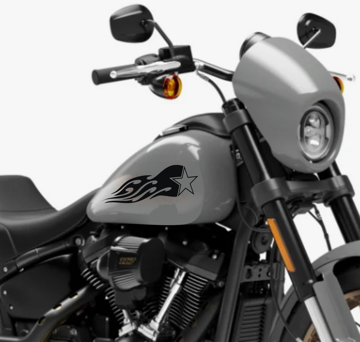 DualColorSticker Impressions Compatible avec Harley-Davidson réservoir DX-SX accessoires autocollants Moto Moto tribal COD.M0264