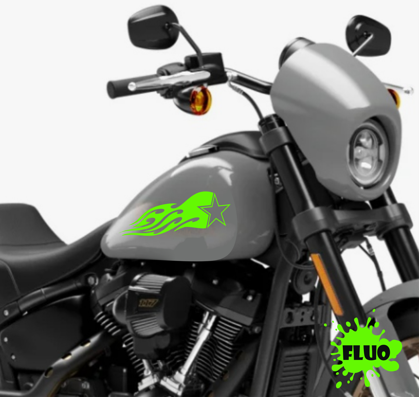 DualColorSticker Prints Compatible with Harley-Davidson tank DX-SX accessories stickers Moto Motorbike tribal COD.M0264