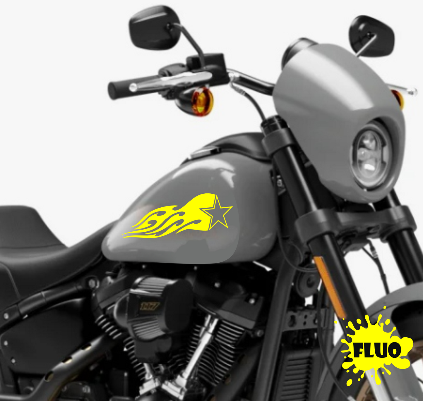 DualColorSticker Prints Compatible with Harley-Davidson tank DX-SX accessories stickers Moto Motorbike tribal COD.M0264