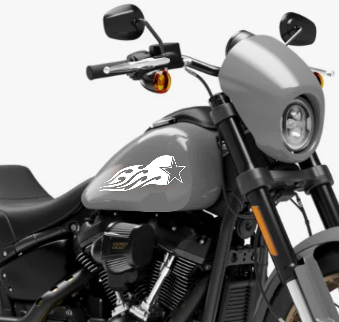 DualColorSticker Impressions Compatible avec Harley-Davidson réservoir DX-SX accessoires autocollants Moto Moto tribal COD.M0264