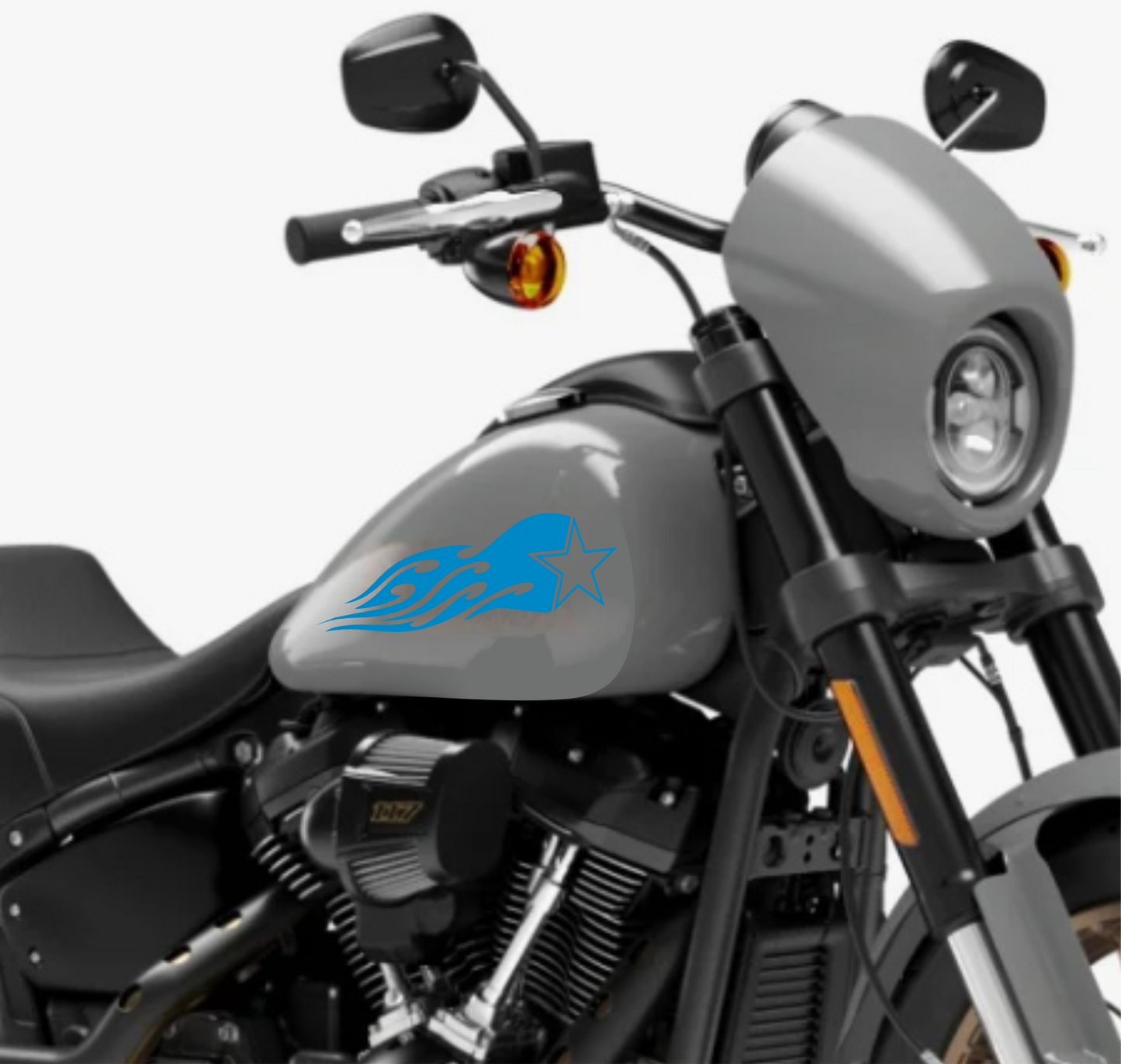 DualColorSticker Impressions Compatible avec Harley-Davidson réservoir DX-SX accessoires autocollants Moto Moto tribal COD.M0264