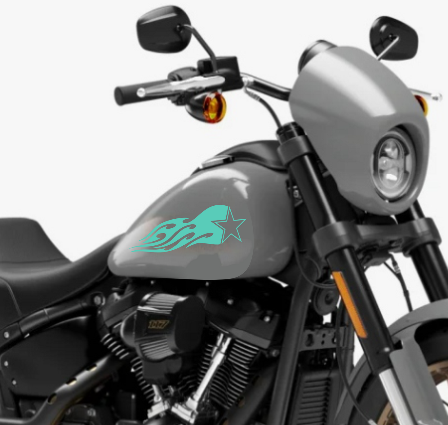 DualColorSticker Impressions Compatible avec Harley-Davidson réservoir DX-SX accessoires autocollants Moto Moto tribal COD.M0264