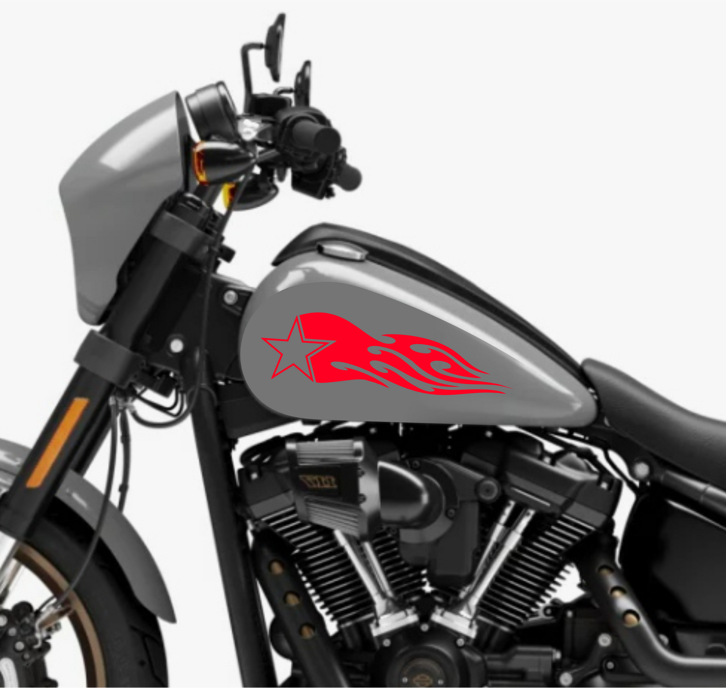 Dual Color Sticker Drucke kompatibel mit Harley-Davidson Tank DX-SX Zubehör Aufkleber Moto Motorrad Tribal COD.M0264