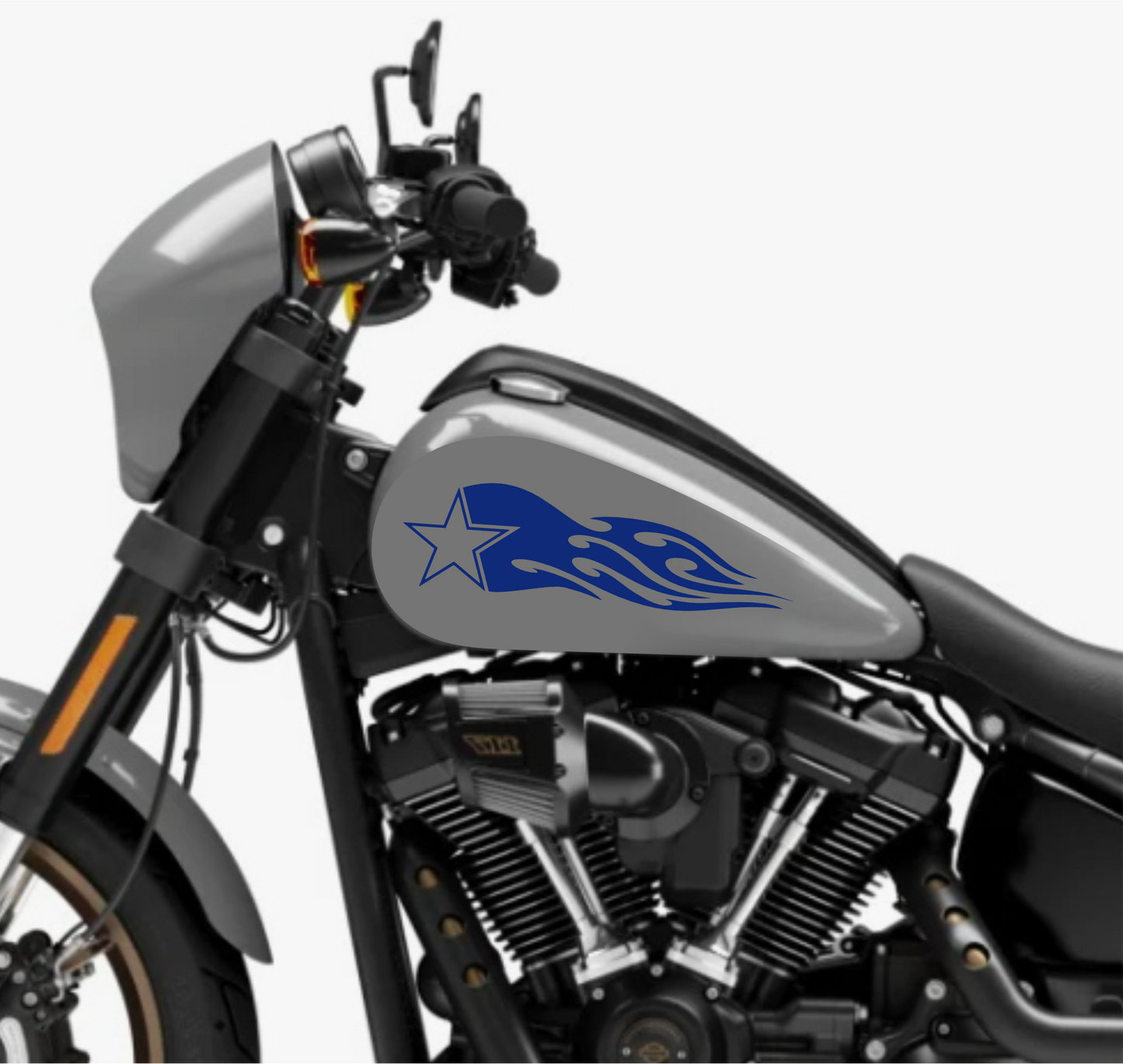 DualColorSticker Prints Compatible with Harley-Davidson tank DX-SX accessories stickers Moto Motorbike tribal COD.M0264