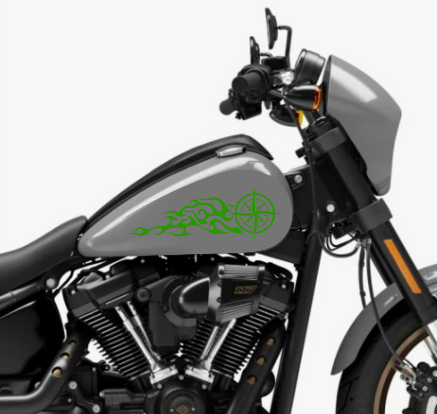 DualColorSticker Prints Compatible with Harley-Davidson tank DX-SX accessories stickers Moto Motorbike tribal COD.M0264