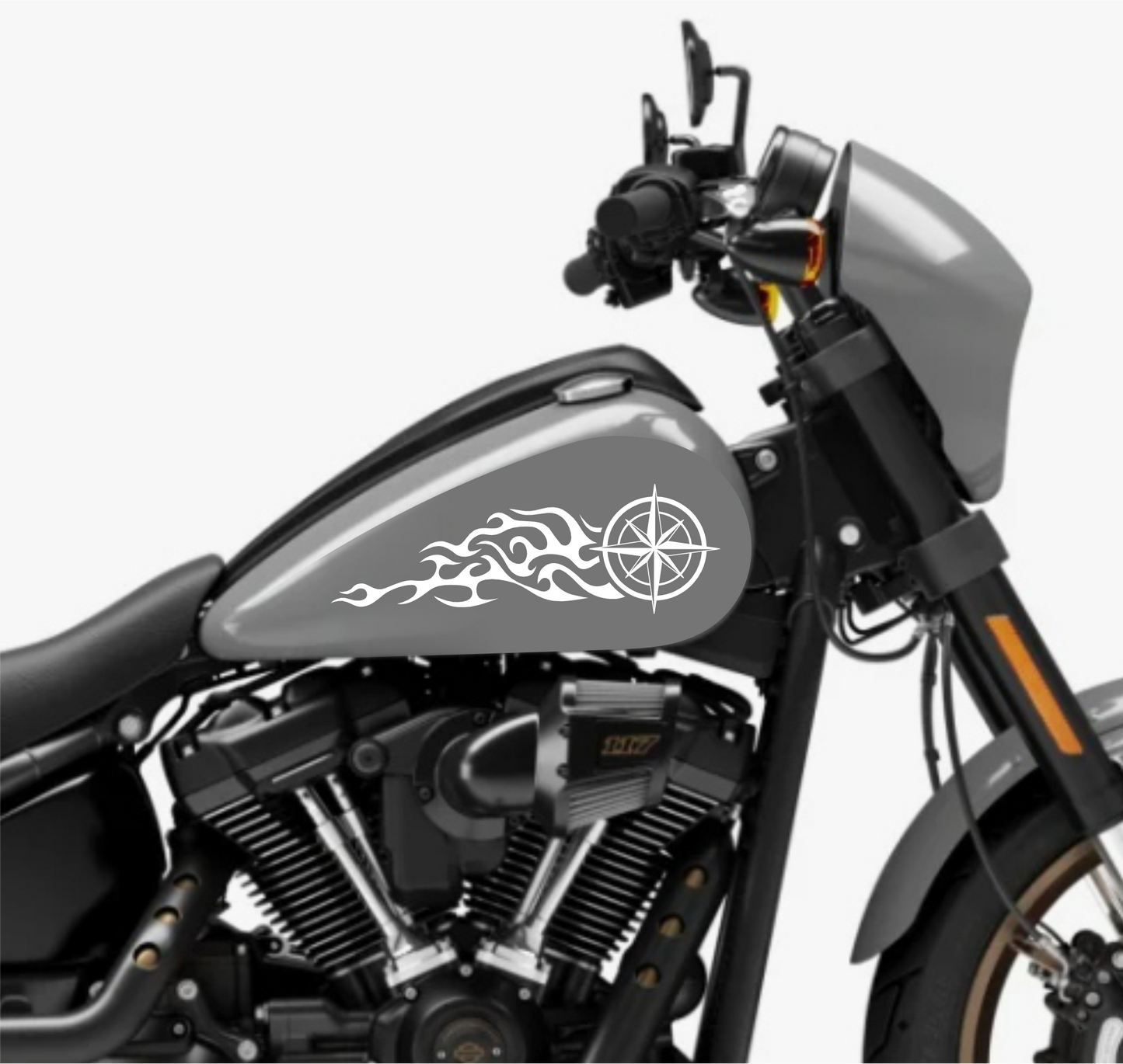 DualColorSticker Impresiones Compatible con Harley-Davidson tanque DX-SX accesorios pegatinas Moto tribal COD.M0264