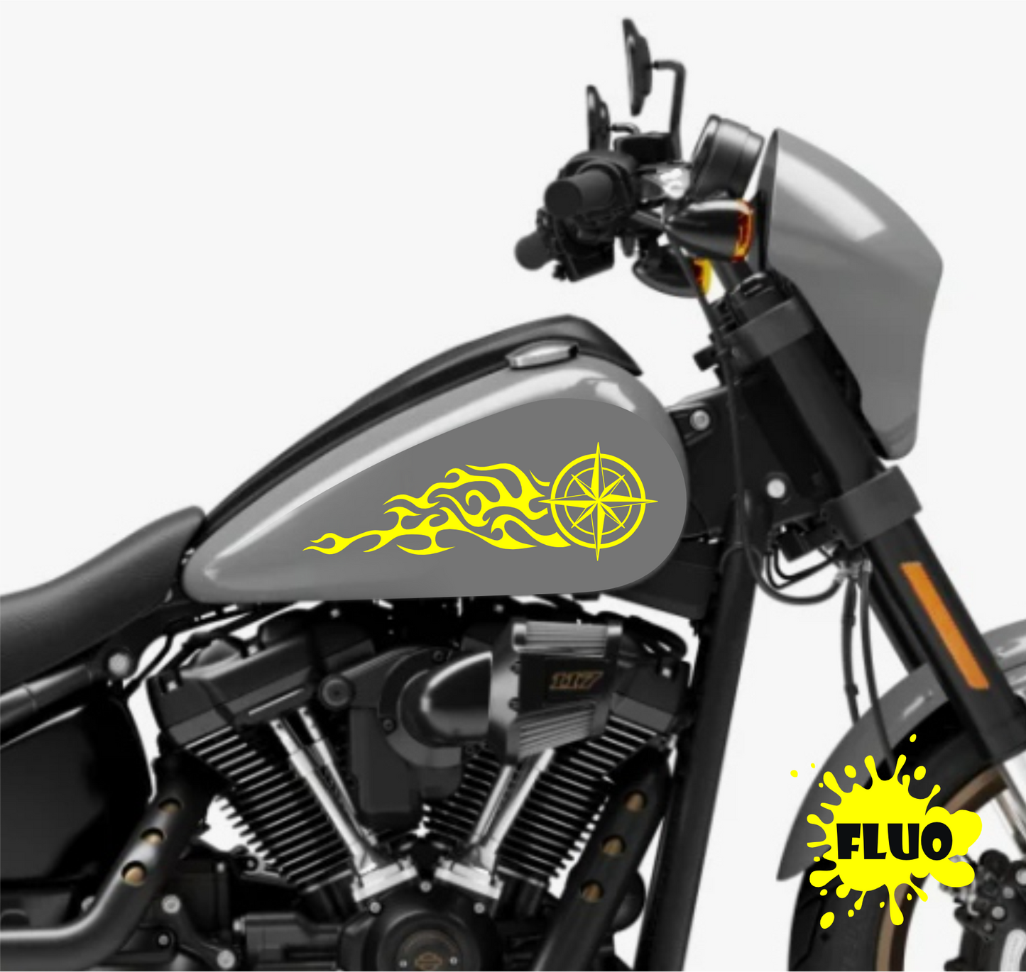 DualColorSticker Impresiones Compatible con Harley-Davidson tanque DX-SX accesorios pegatinas Moto tribal COD.M0264