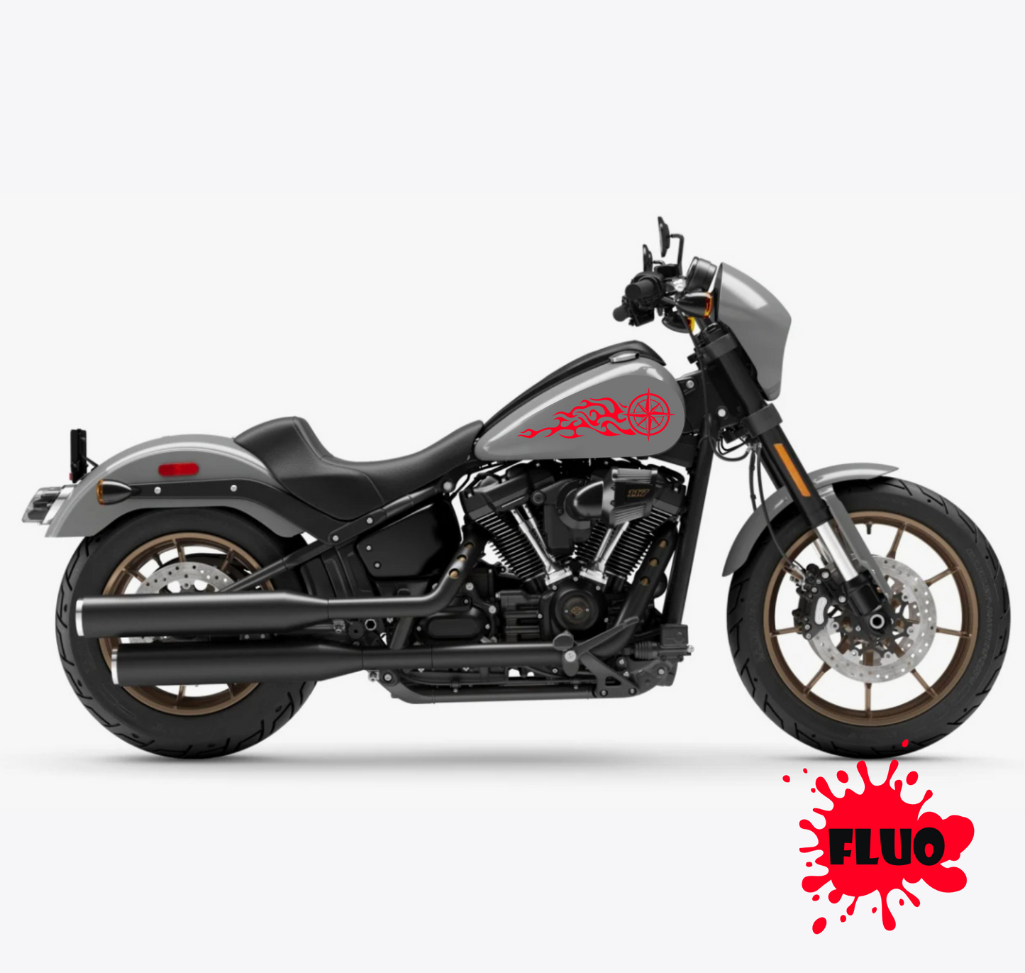 DualColorSticker Impresiones Compatible con Harley-Davidson tanque DX-SX accesorios pegatinas Moto tribal COD.M0264