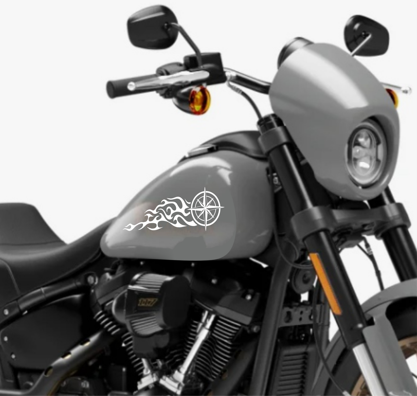 DualColorSticker Impresiones Compatible con Harley-Davidson tanque DX-SX accesorios pegatinas Moto tribal COD.M0264