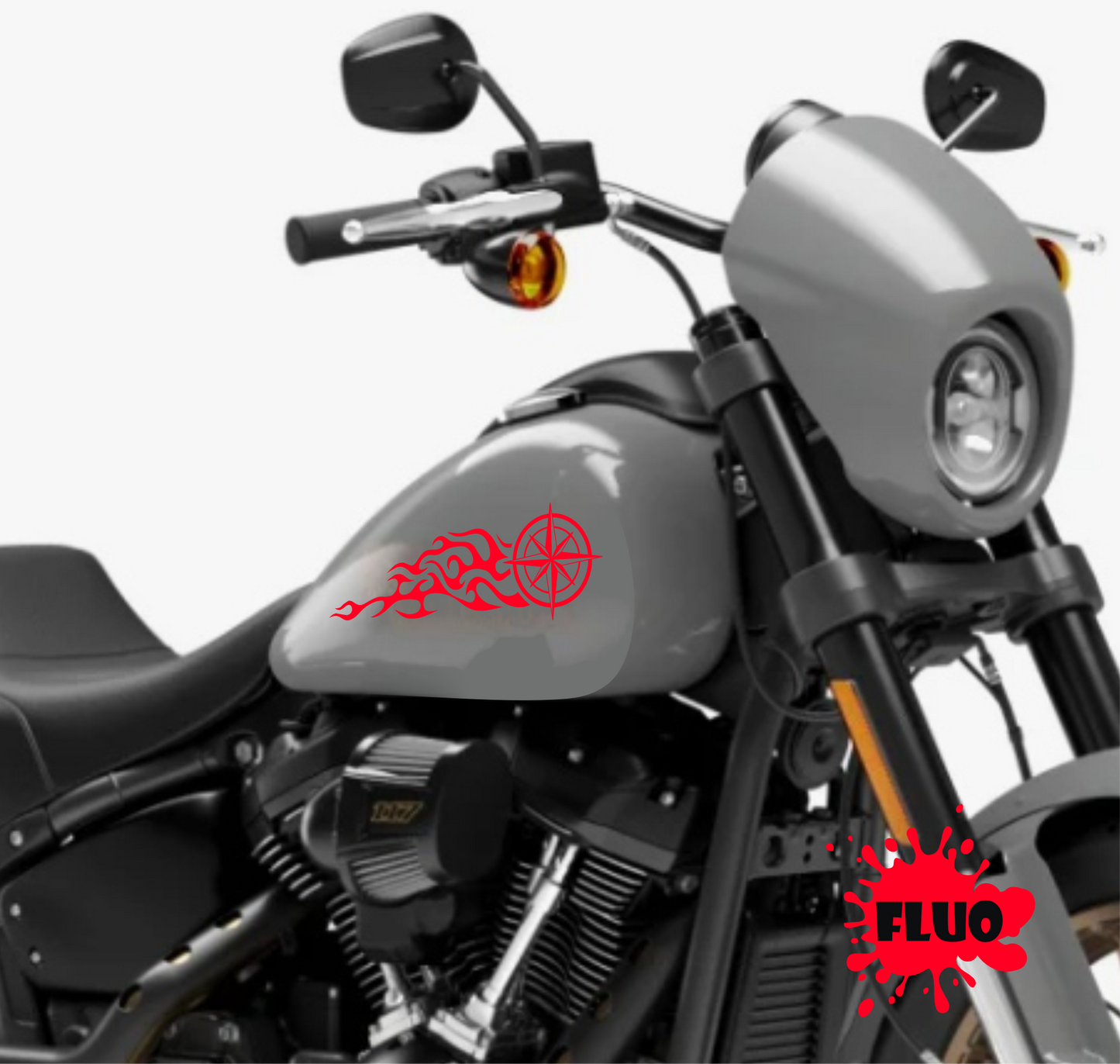 DualColorSticker Impresiones Compatible con Harley-Davidson tanque DX-SX accesorios pegatinas Moto tribal COD.M0264