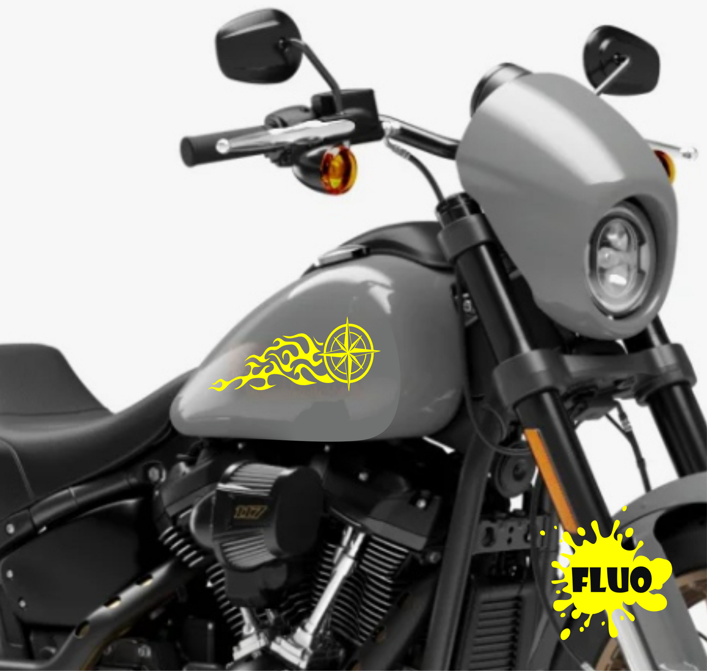 DualColorSticker Impresiones Compatible con Harley-Davidson tanque DX-SX accesorios pegatinas Moto tribal COD.M0264