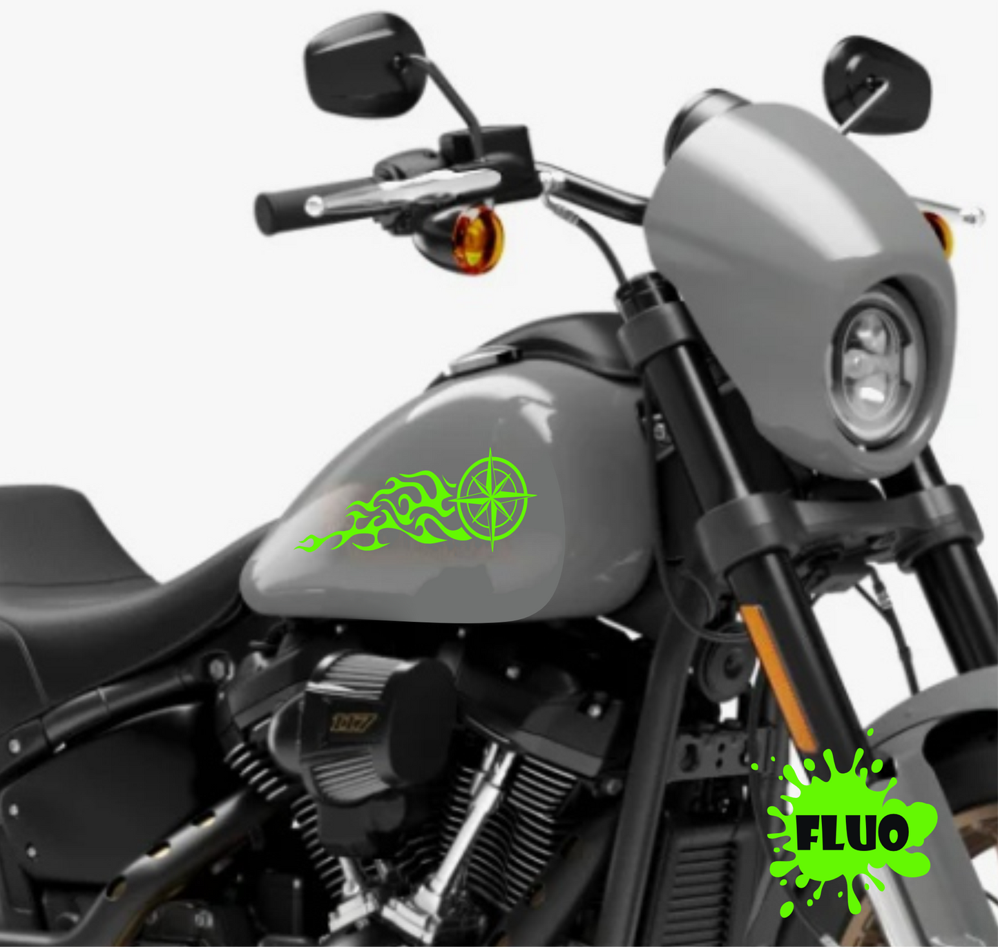 DualColorSticker Impresiones Compatible con Harley-Davidson tanque DX-SX accesorios pegatinas Moto tribal COD.M0264