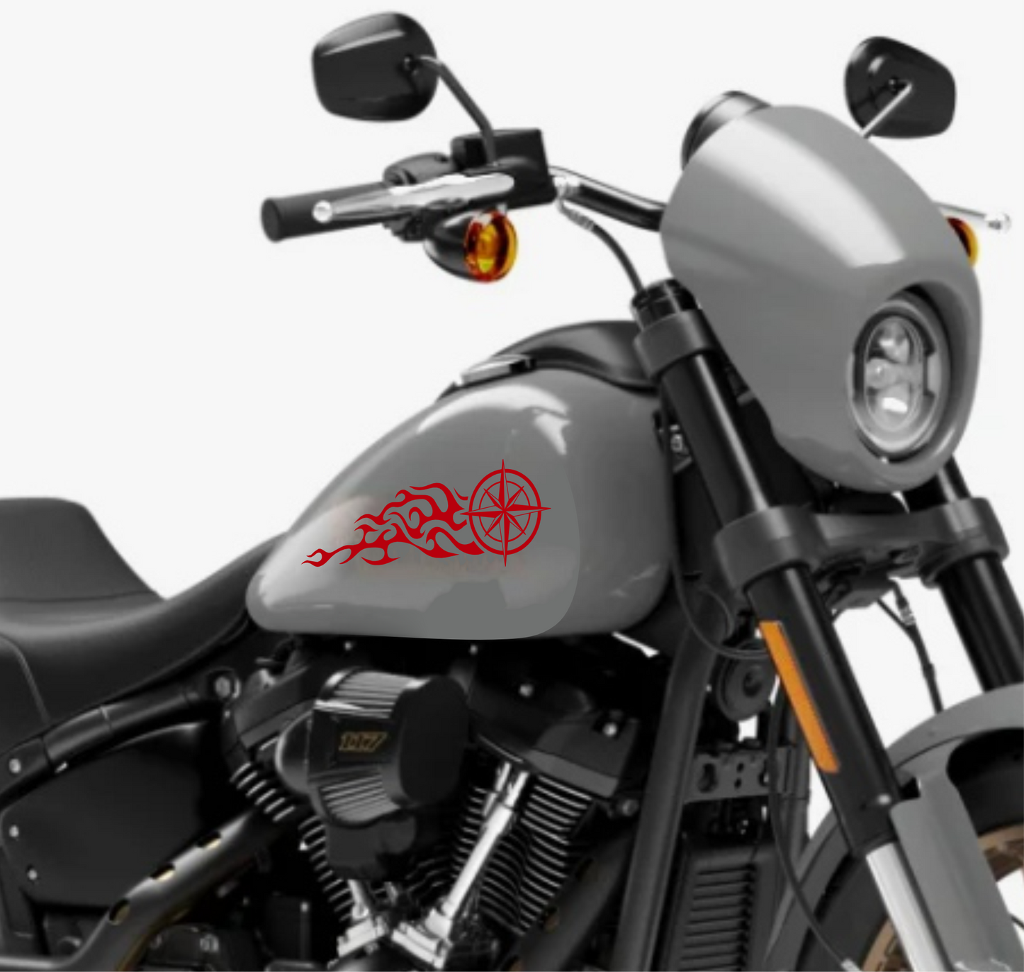 DualColorSticker Impresiones Compatible con Harley-Davidson tanque DX-SX accesorios pegatinas Moto tribal COD.M0264