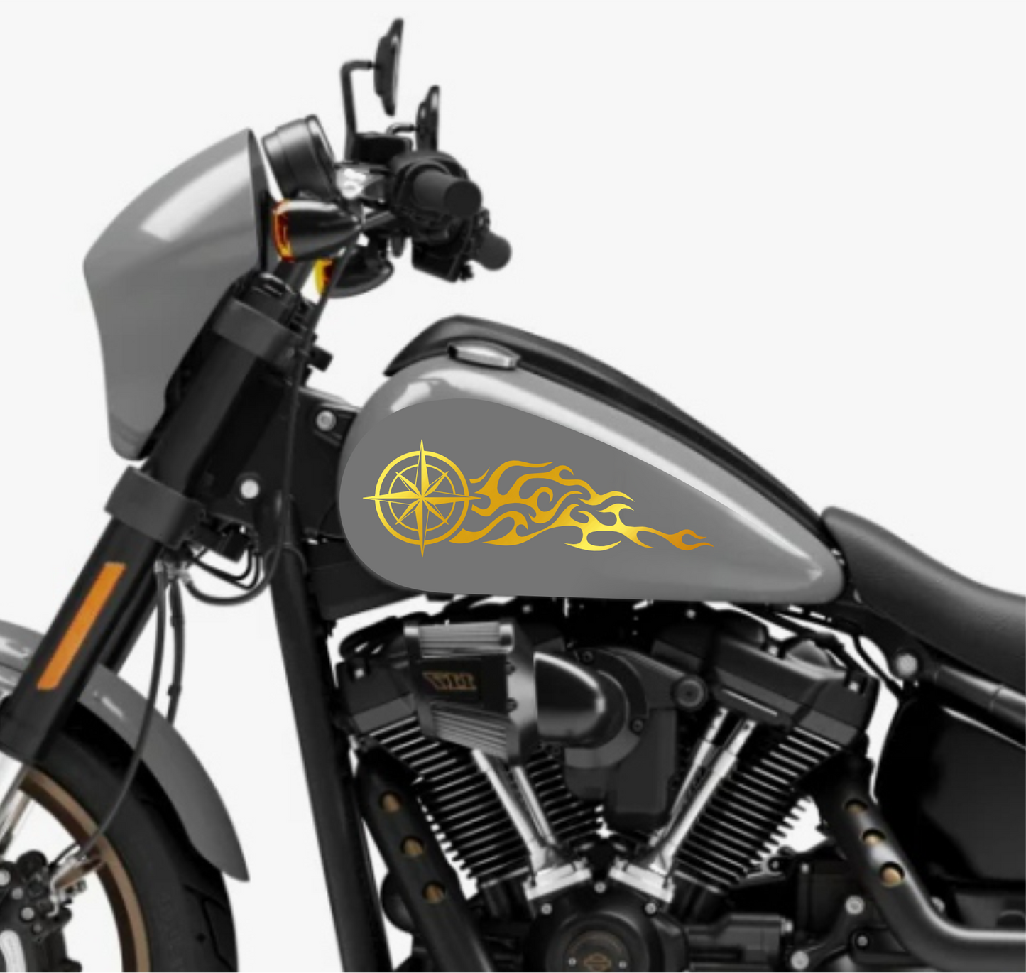 DualColorSticker Impresiones Compatible con Harley-Davidson tanque DX-SX accesorios pegatinas Moto tribal COD.M0264