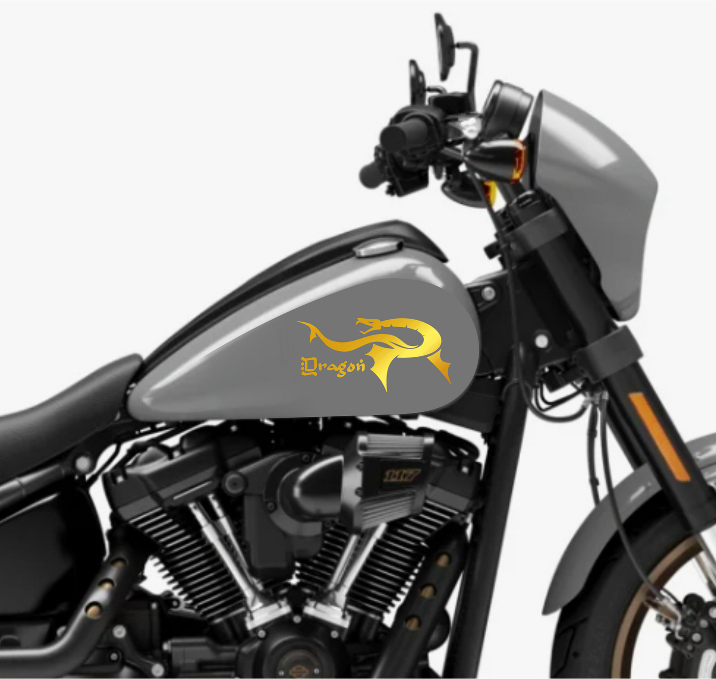 Dual Color Sticker Drucke kompatibel mit Harley-Davidson Tank DX-SX Zubehör Aufkleber Moto Motorrad Tribal COD.M0264