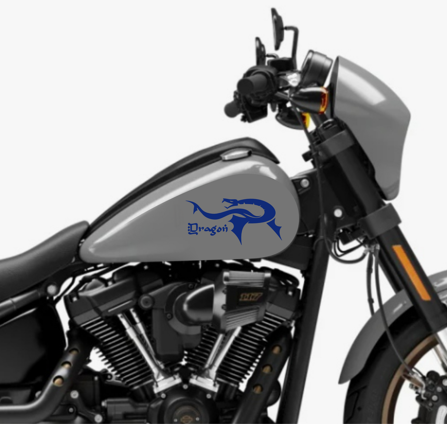 Dual Color Sticker Drucke kompatibel mit Harley-Davidson Tank DX-SX Zubehör Aufkleber Moto Motorrad Tribal COD.M0264