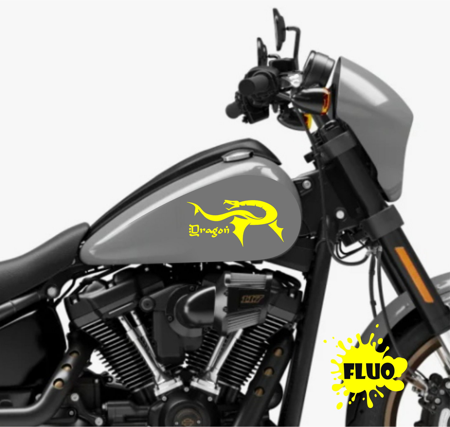 Dual Color Sticker Drucke kompatibel mit Harley-Davidson Tank DX-SX Zubehör Aufkleber Moto Motorrad Tribal COD.M0264