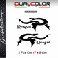 Dual Color Sticker Drucke kompatibel mit Harley-Davidson Tank DX-SX Zubehör Aufkleber Moto Motorrad Tribal COD.M0264