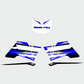 Adesivi per Yamaha XTZ 125 2021, Kit Decalcomanie Stile Enduro, Blu Bianco Nero, PVC Alta Resistenza M0356