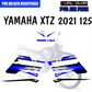 Adesivi per Yamaha XTZ 125 2021, Kit Decalcomanie Stile Enduro, Blu Bianco Nero, PVC Alta Resistenza M0356