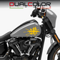 DualColorStampe® Adesivi Compatibili con Harley-Davidson bandiera londinese LONDON serbatoio Set 2 stickers Moto Motorbike COD. M0360